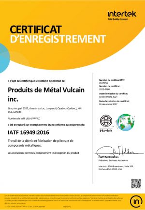 IATF-16949 2016-2022-0760 FR